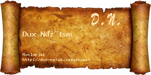 Dux Nétus névjegykártya